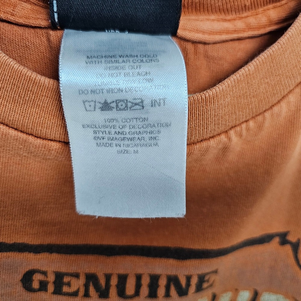 Harley Davidson Motorcycles Orange T-Shirt Atlanta Georgia Mens Medium Vintage - Picture 5 of 6